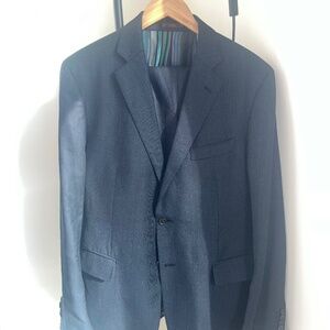 ETRO Milano Navy Wool Silk Suit - Beautiful Subtle Texture - Made in Italy 42/52